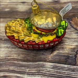 Sur la table mercury glass glittered ornament NWT